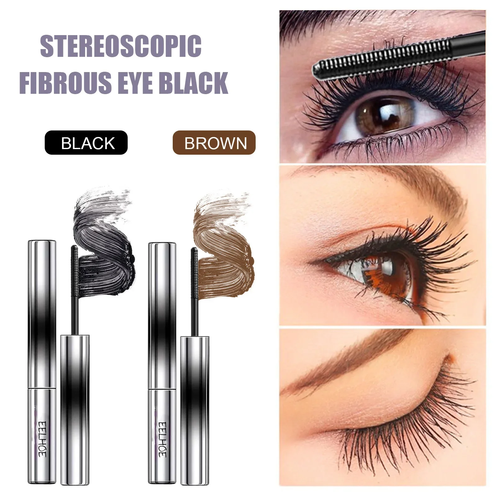 Eelhoe Curling Mascara Ciglia Nero Bello Naturale Spesso A Prova Di Sudore Non Sbavare Trucco Mascara Lungo Cosmetici Impermeabili