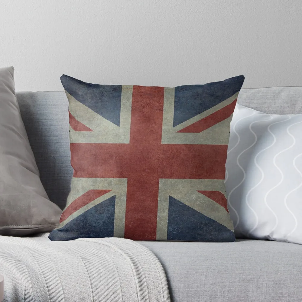 

Union Jack Desaturated Grunge (3:5 Version) Throw Pillow christmas cushion for home Cushions home decor