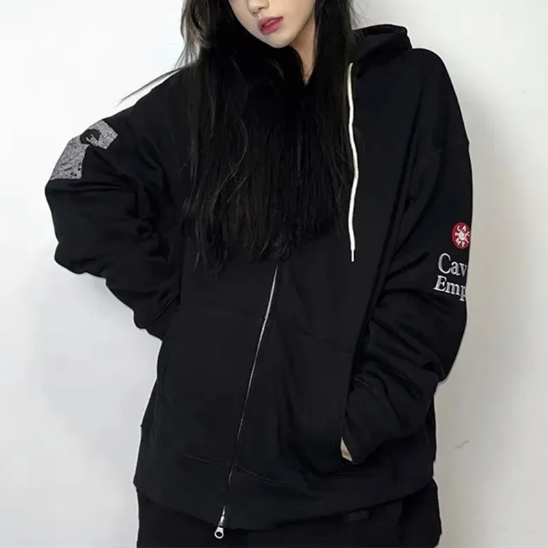 

Plus Velvet CAVEMPT CE Fashion Hoodie Men 1:1 Reflective Embroidery Women Sweatshirts Cav Empt Couple Pullover