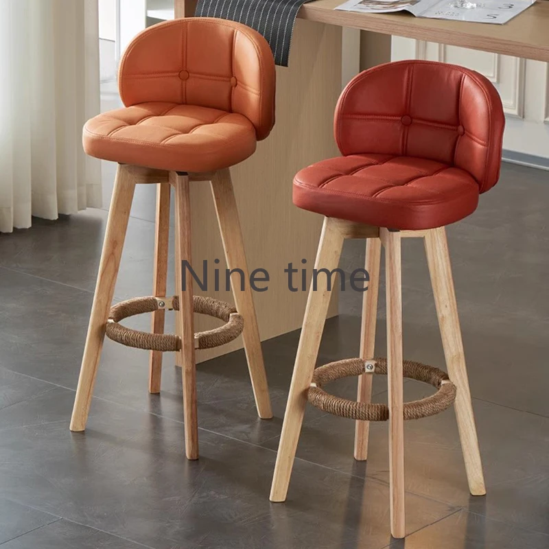 

Wooden Vanity Bar Chairs Nordic Retro Library Reinforce Office Waiting Bar Stool Square Mainstays Taburete Alto Home Furniture