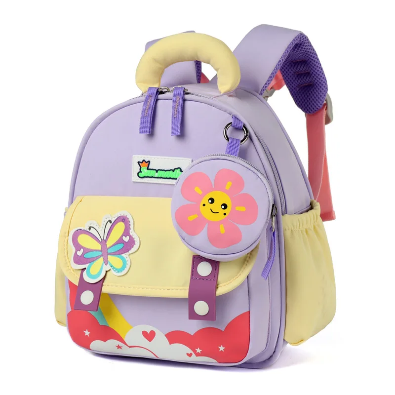 Preschool Cartoon Backpack for Girls 2-5 Years - Lightweight Kindergarten Bag with Padded Shoulder Cute Critter