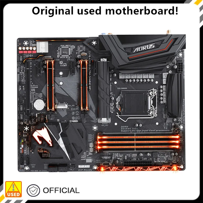 Per Z370 Aorus Ultra Gaming Wifi Originale Usato Desktop Intel Z370 64Gb Ddr4 Scheda Madre Lga 1151 I7/I5/I3 Usb3.0 Sata3