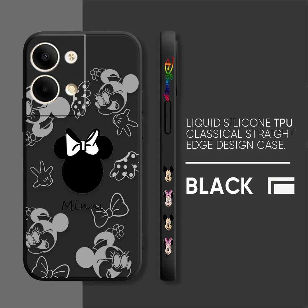 thumbnail image 1 of Case For OPPO RENO 8 7 9 6 7SE 5 4 4SE 4 3 4G 5G PRO PLUS Colour Simple Liquid Silicone Case Anime Cute Mickey Minnie Mouse, 1 of 5