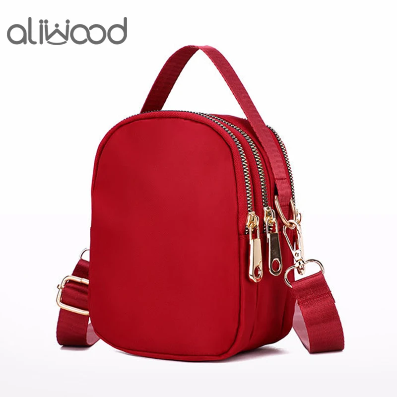 

2022 New Solid Waterproof Nylon Women's Bag Flap All-Match Shoulder Messenger Bag Large-Capacity Ladies Mobile Phone Bag Handbag
