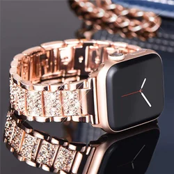 Elegant Rhinestone Metal Bracelet Watch Band Strap - S10 42mm (Rose gold)