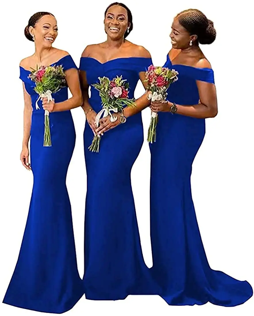 Bridesmaid Dress Off Shoulder Mermaid Long Formal For Weddings