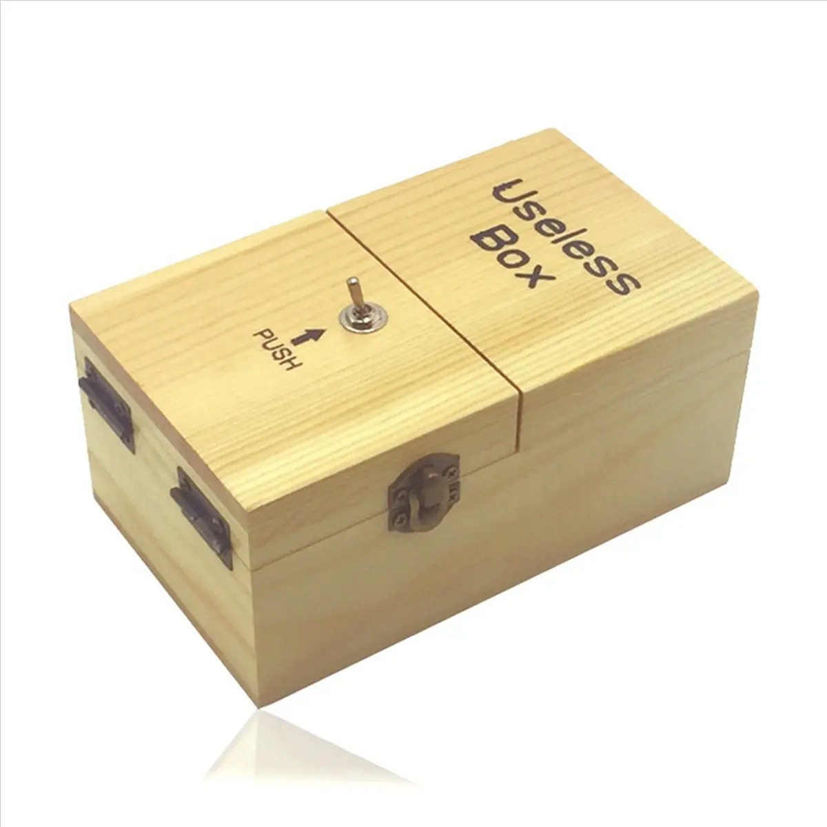 Deluxe Wooden Mystery Box - Fully Assembled with Surprises, Light Wood Finish