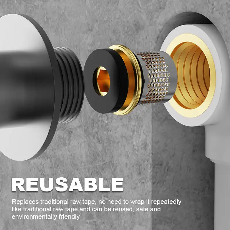 Water Stop Valve Faucet Anti-String Overleakage With Automatic Stop Valve Stainless Steel Anti-Corrosion Tape Anti-Leakage