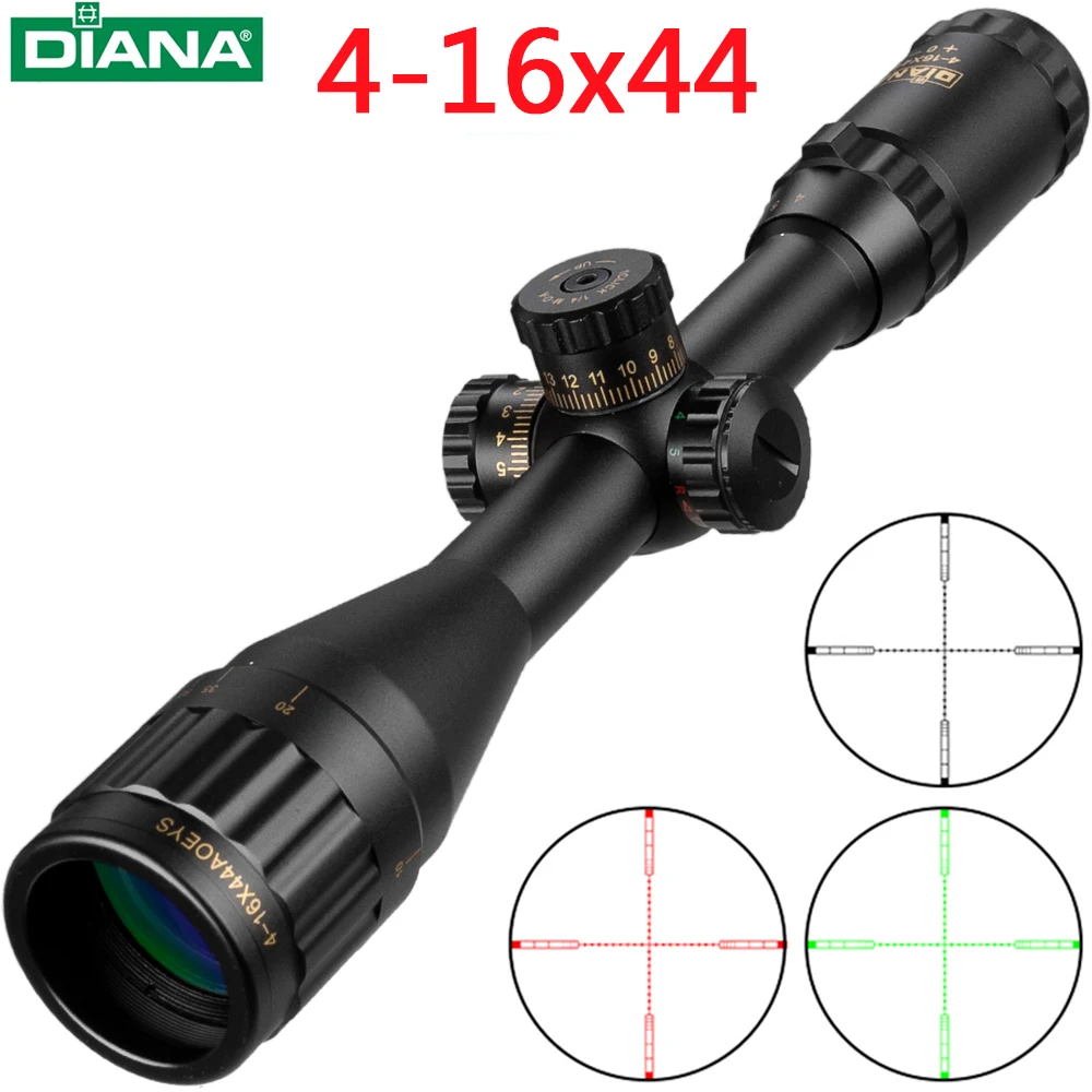 

Hunting 4-16x44 Tactical Riflescope Optic Sight Green Red Illuminated Hunting Scopes Rifle Scope Sniper Airsoft Scope Sight