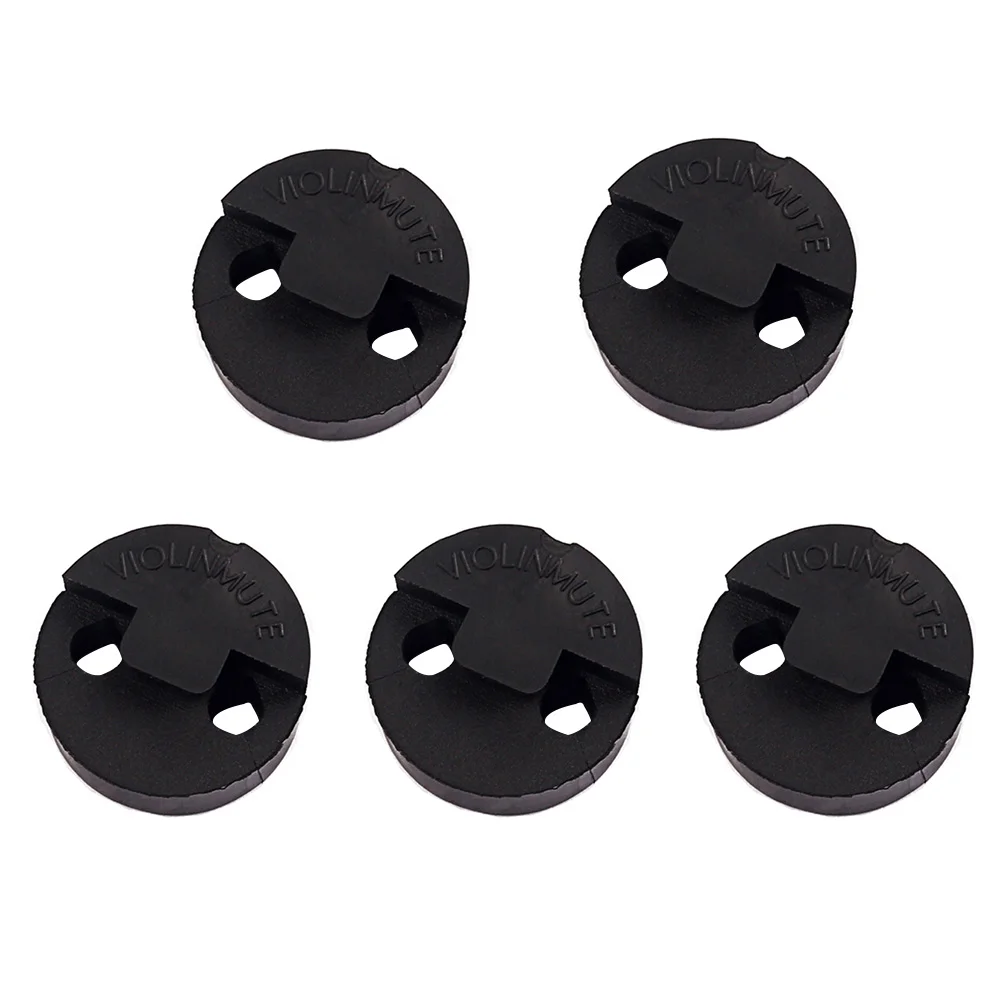

5pcs Rubber Violin Practice Mute Round Style Violin Mute Practice Silencer