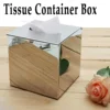 Paper holder elegant chrome car household cube square tissue box container stainless steel carton towel napkin holder 1
