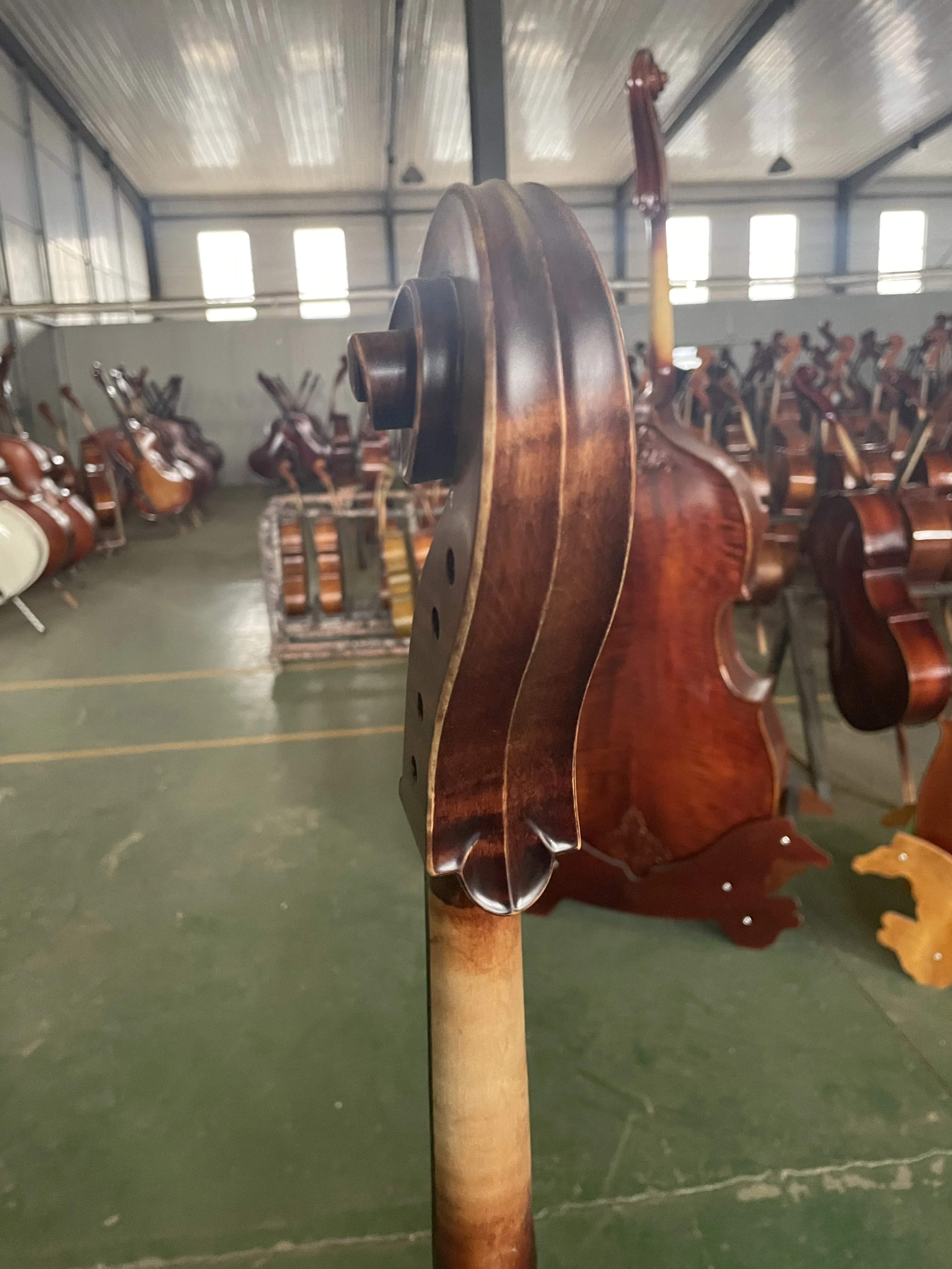 Full Solid Wood European Professional Cello, Spruce Maple Ebony, Full Tiger Pattern, Clear and Pleasant Sou