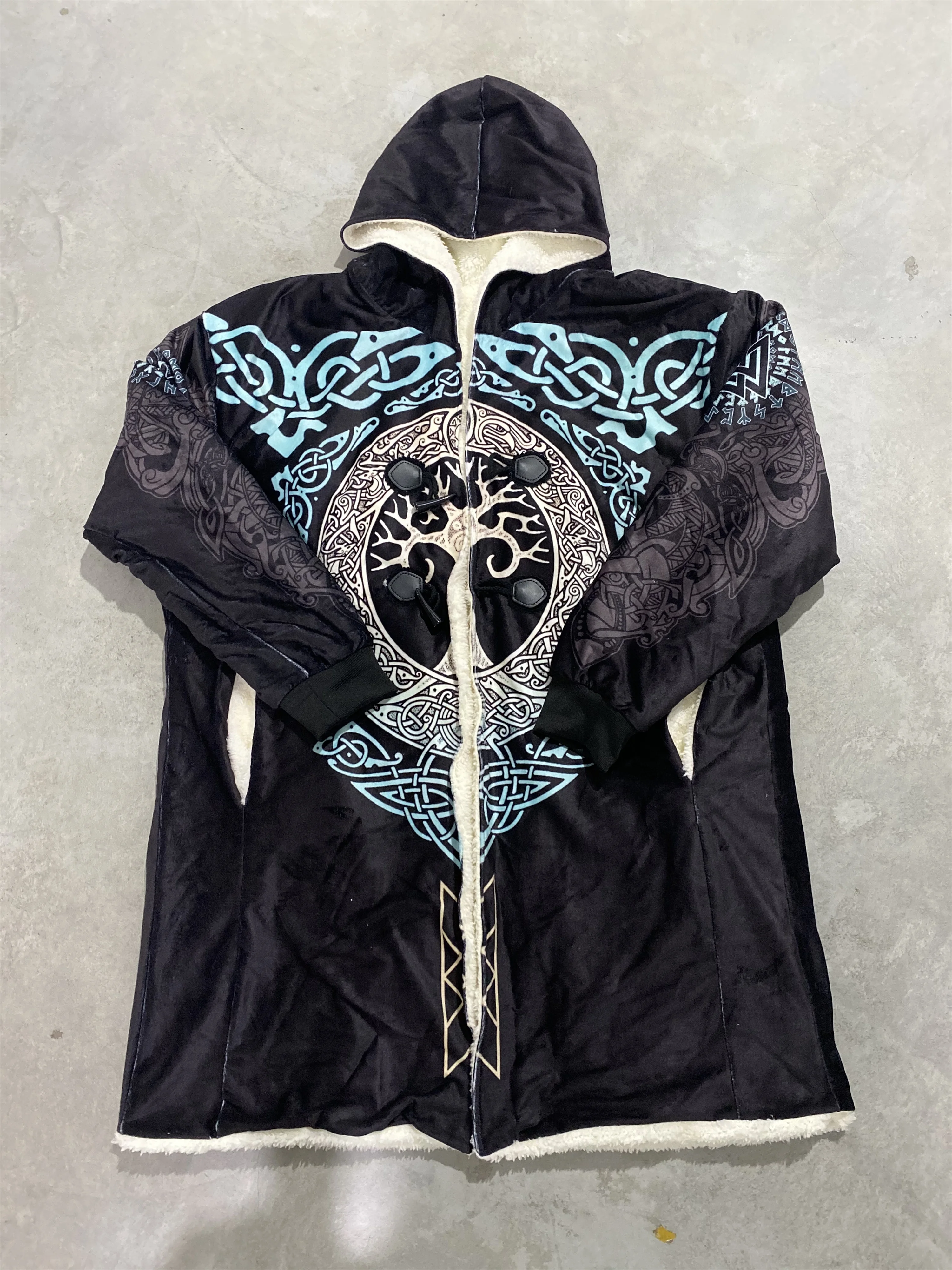 MCDV - DIY Accept Custom Design Drop Shipping and Wholesale 3D Printing Fleece Hooded Cloak Unisex Thick Warm Cape coat