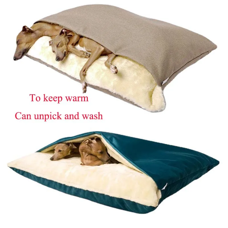 LargeKennelWinterWarmDogNestSleepingBagRemovableWashableSleepingPadDogsCushionBig