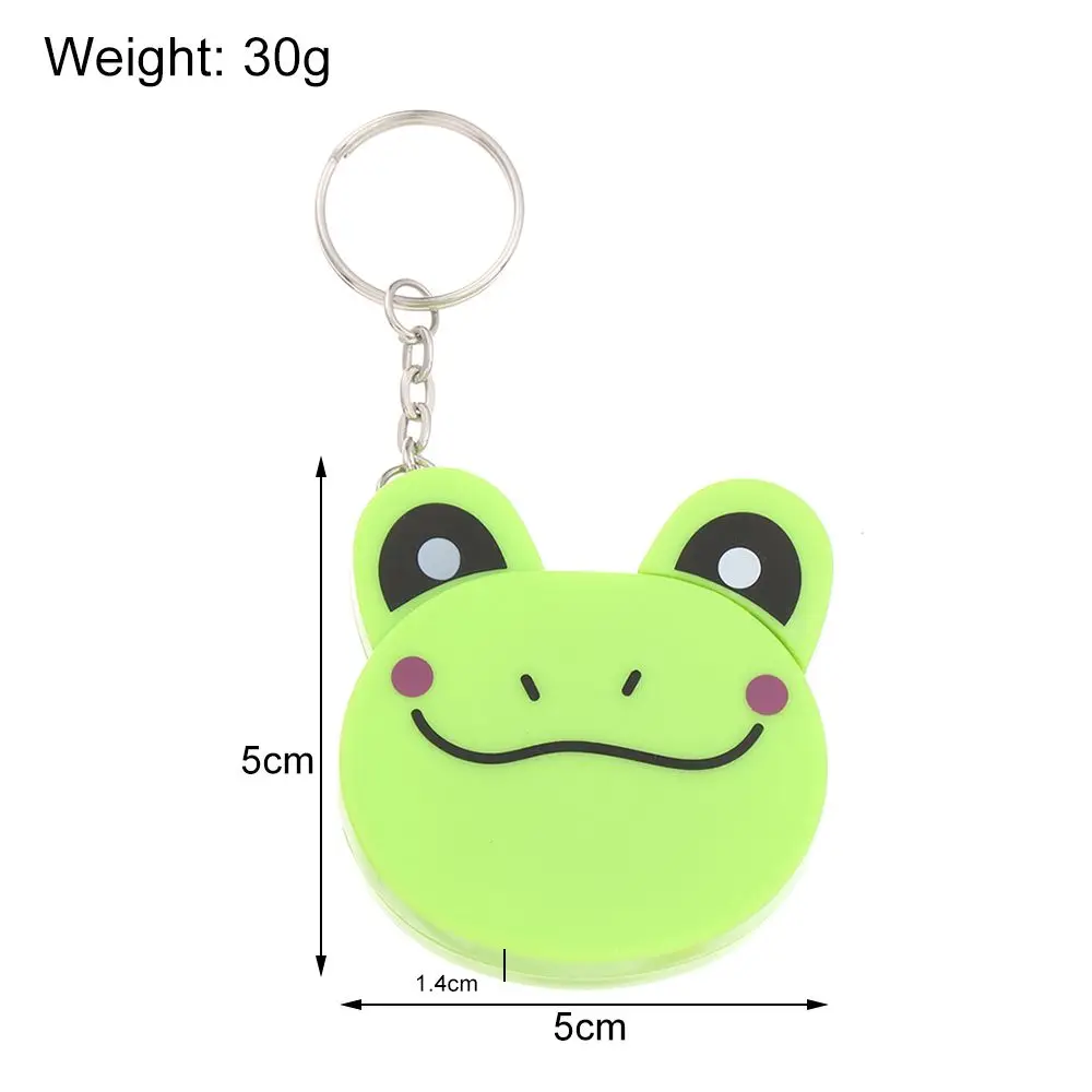 Measuring Ruler Panda Frog Piggy Keychain Mini Automatic Stretch Ruler Sewing Measure Cartoon Animal Tape Measure tape measure,measuring tape,measuring ruler