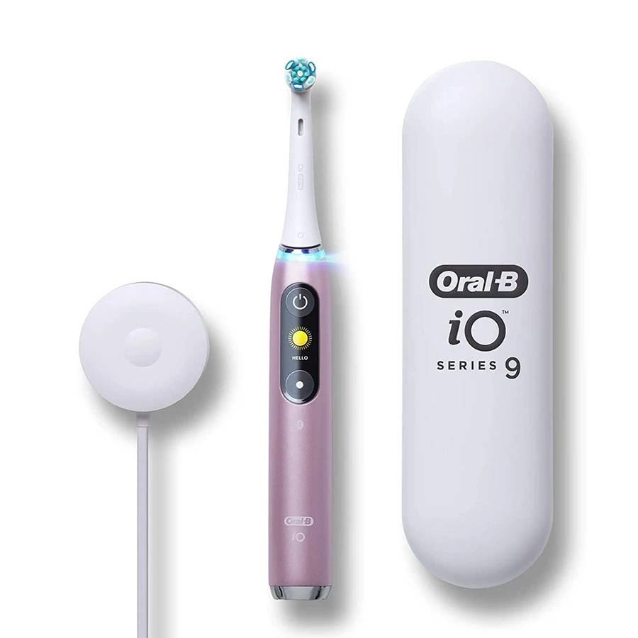 Cepillo de dientes eléctrico Oral-B IO Serie 9, 7 modos inteligentes, limpieza dental 3D, carga magnética, estuche de viaje, cepillo de dientes sónico Oral B Pro