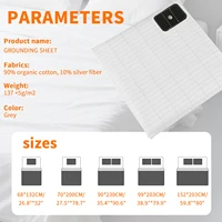 Drap de lit en coton 90% et fibres d'argent 10%, tapis de mise à la terre, conducteur, antistatique, améliore la santé, favorise le sommeil, libère le stress 5