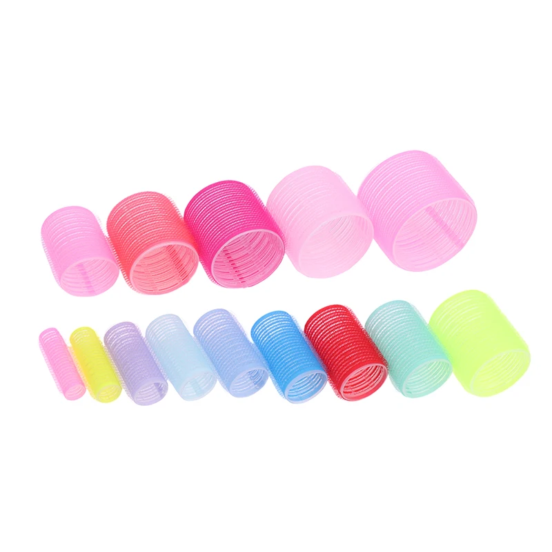 6pcs Self-Grip Hair Rollers Heatless Hair Curlers No Heat Bangs Volume Roller Salon Dressing Curlers Styling