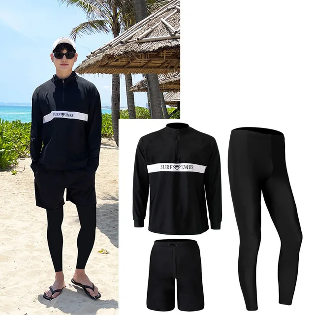 햇빛과 자외선 차단에 대해 걱정하지 않고 수영을 즐기고 싶다면 Bswemek의 래시가드 세트가 필수 아이템입니다.