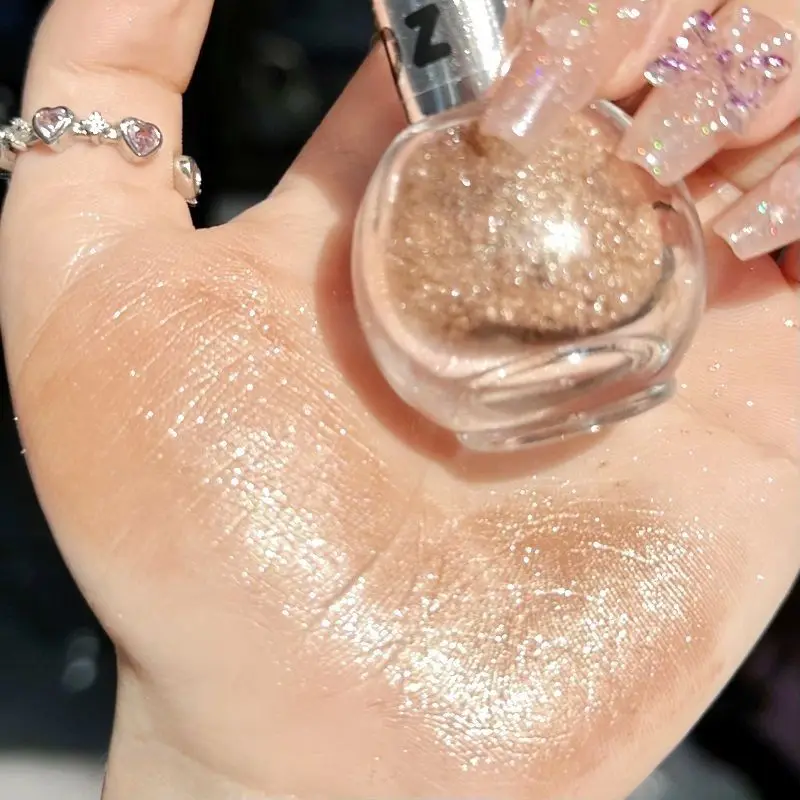 Highlighter Powder Spray Diamond Body Liquid Highlight High Gloss Glitter For Face Body Makeup Shimmer Sparkle Powder Cosmetics 6