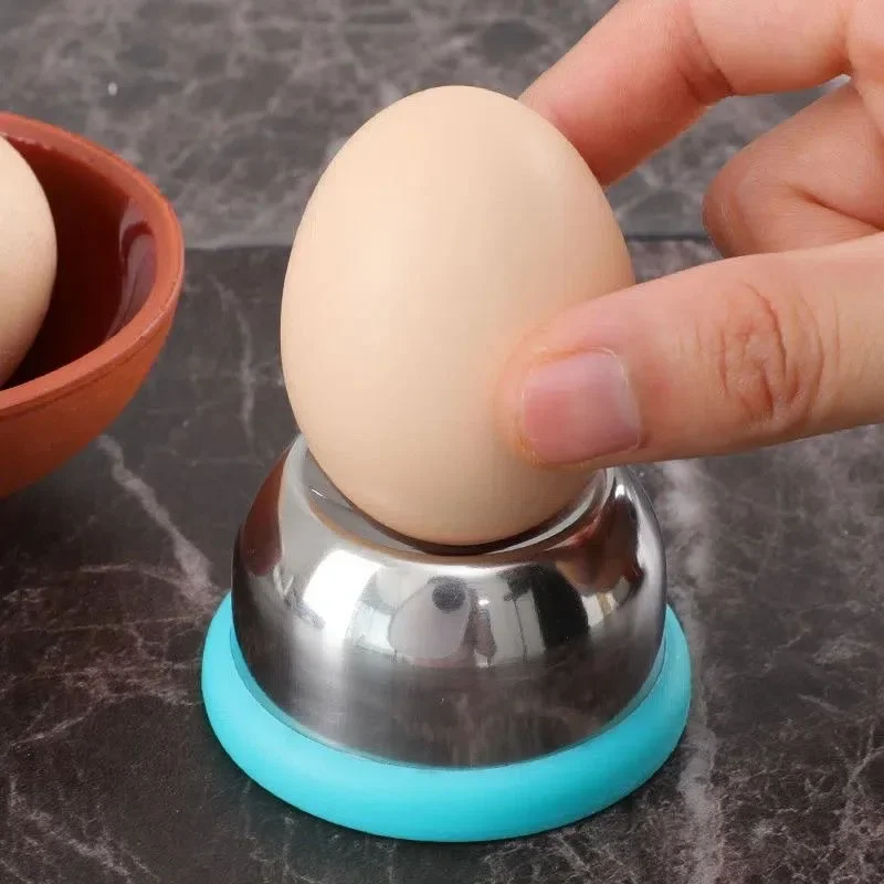 Stainless Steel 304 Plastic Base Manual Boiled Egg Piercing Hole Punch Kitchen Gadgets Egg Piercing Artifact Shell Opening