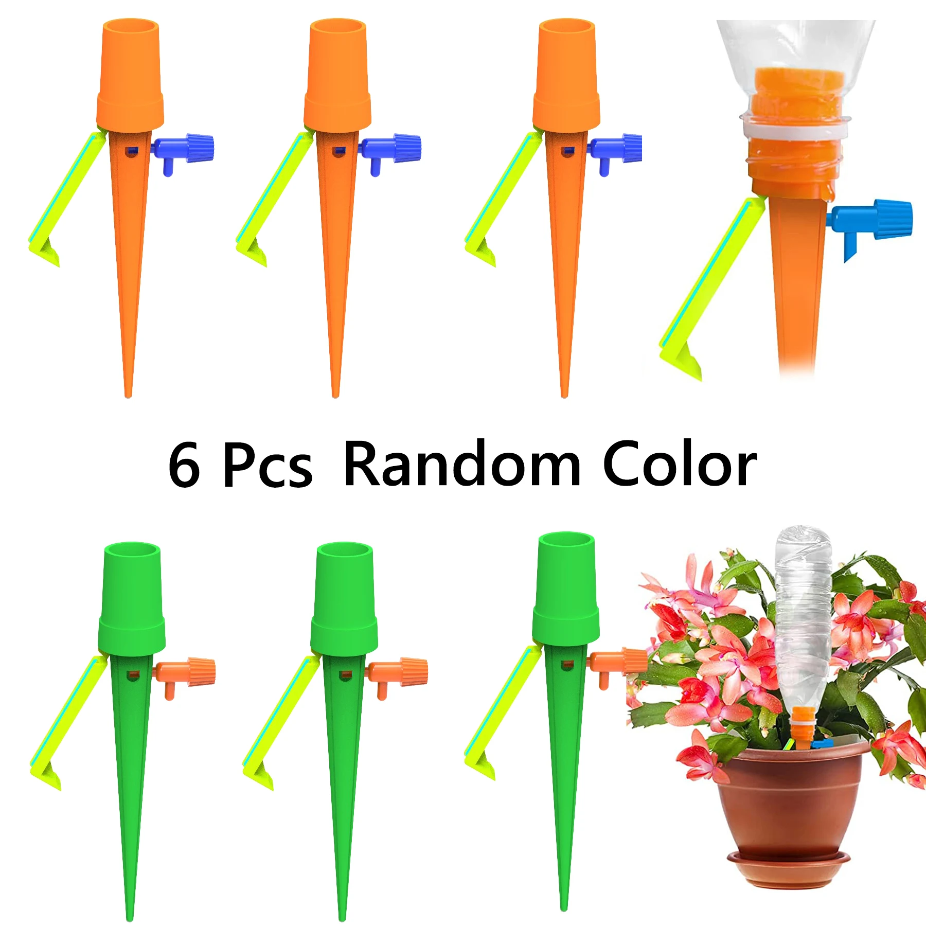 

2/4/6 Pcs Auto Drip Irrigation Watering System Automatic Watering Spike for Plants Flower Indoor Household Waterer Bottle Drip