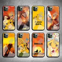 

Simba Lion King Phone Case Tempered Glass For iPhone 13 12 11 Pro Mini XR XS MAX 8 X 7 6S 6 Plus SE 2020 cover