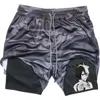 Anime Bleach 2-in-1 Gym Performance Short Mens Athletic Compression Shorts Quick Dry Stretch Workout Fitness Running Sportwear 4