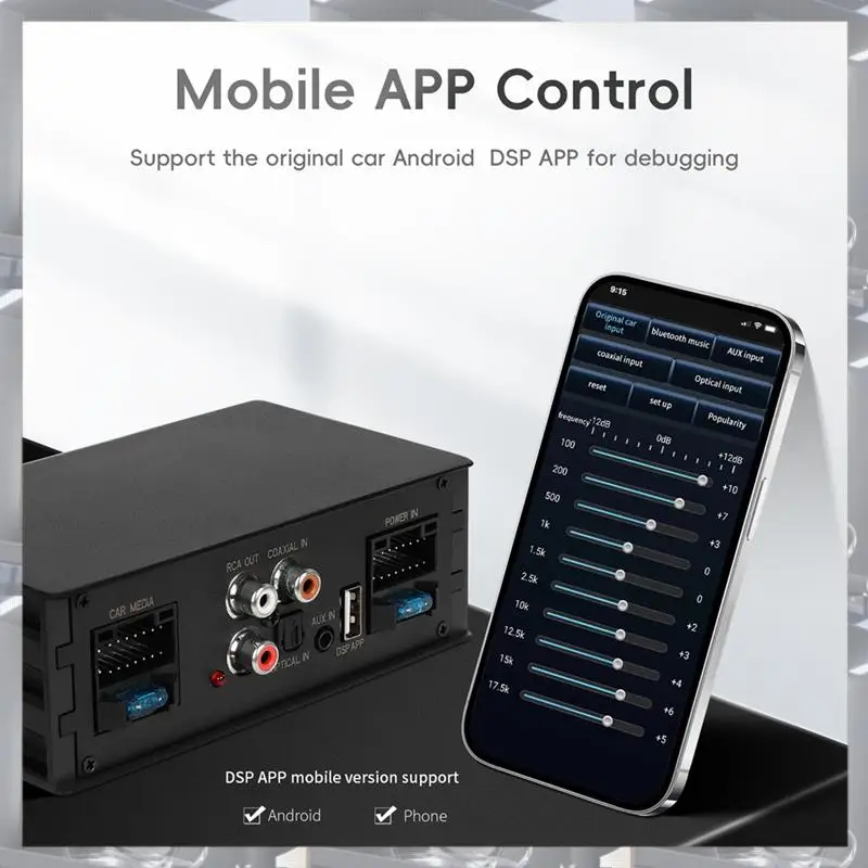 Hot Selling-Car Digital Signal Processor Amplifier For Radio Stereo Subwoofer With Fiber Optic Input Plug And Play,Car Digital S