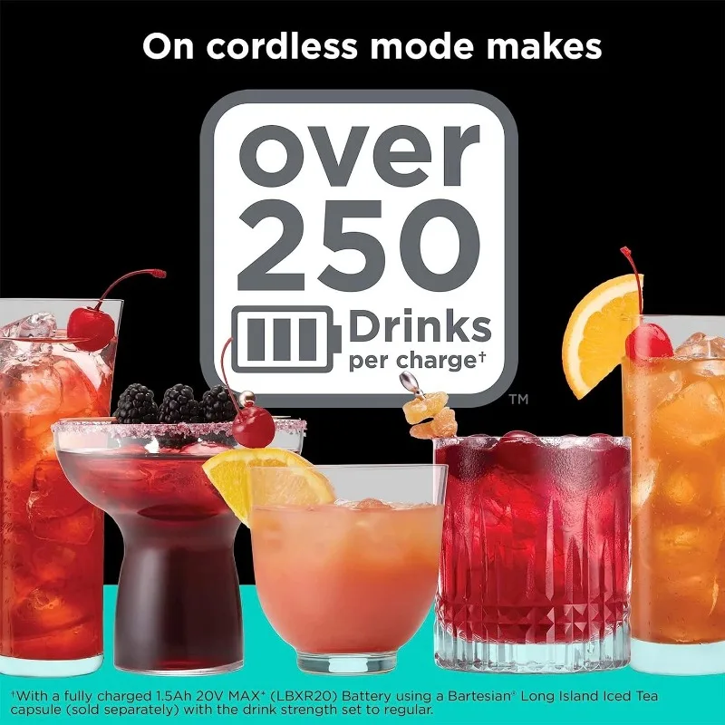 bev by BLACK+DECKER Cordless Cocktail Maker Machine and Drink