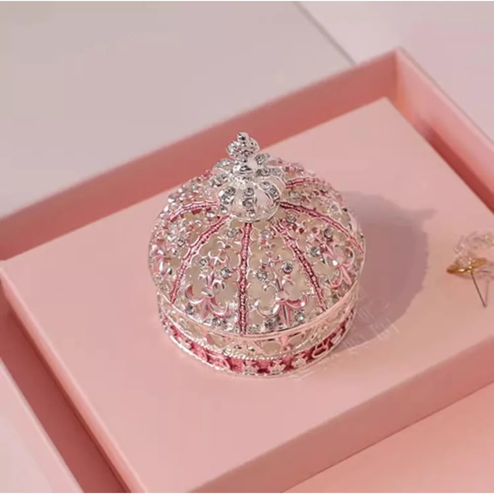 

Proposal Crown Jewelry Box European Creative Jewelry Storage Wedding Ring Box Necklace Earring Gift Box