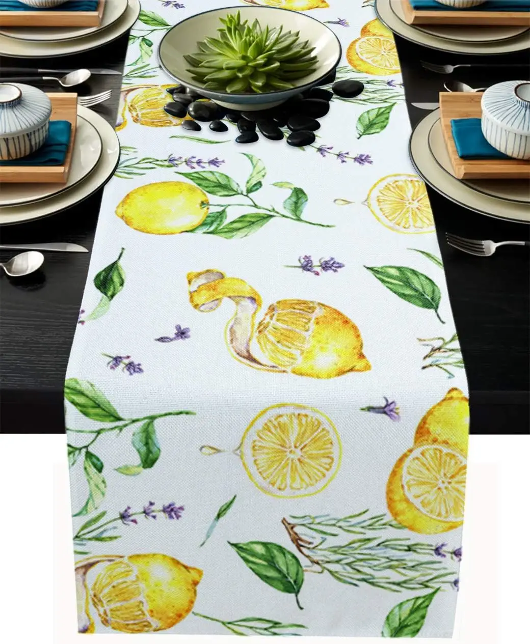 Sunflower Linen Table Runner Spring Flowers Dresser Scarf Table Runner Kitchen Family Dinner Banquet Wedding Holiday Party Decor 4
