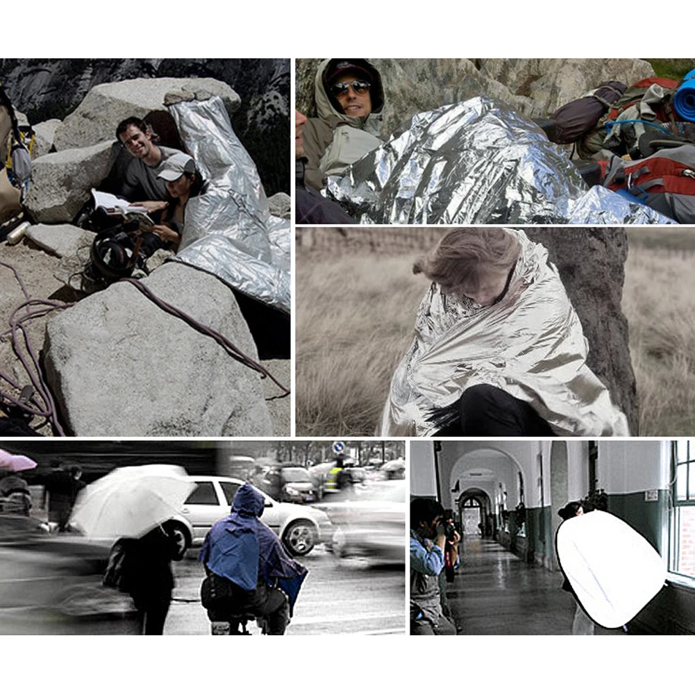 Retain Body Heat Waterproof Blankets 130x210cm Gigantic Space Blanket Emergency Supplies Emergency Thermal Blanket for First Aid