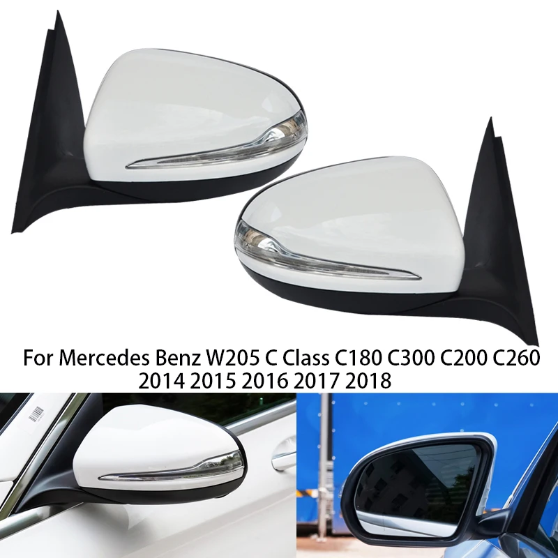 

Car Side Power Rear View Mirror Assembly Blind Spot For Mercedes Benz W205 C Class C180 C300 C200 C260 2014 2015 2016 2017 2018