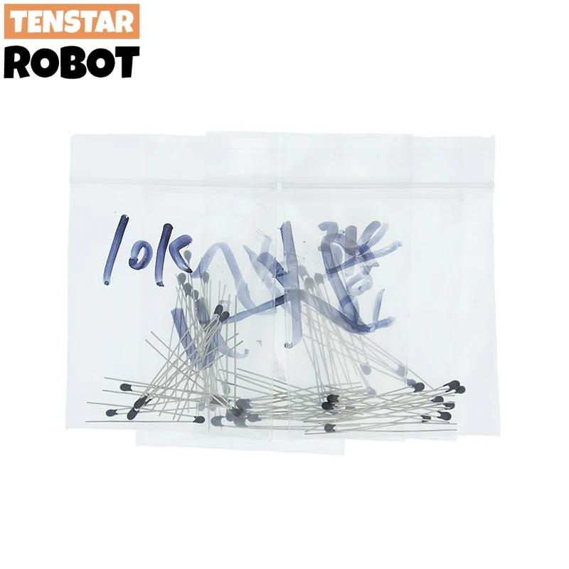 100pcs=10value*10pcs NTC Thermistor Resistor Kit NTC-MF52AT 1K 2K 3K 4.7K 5K 10K 20K 47K 50K 100K +-5% 3950B