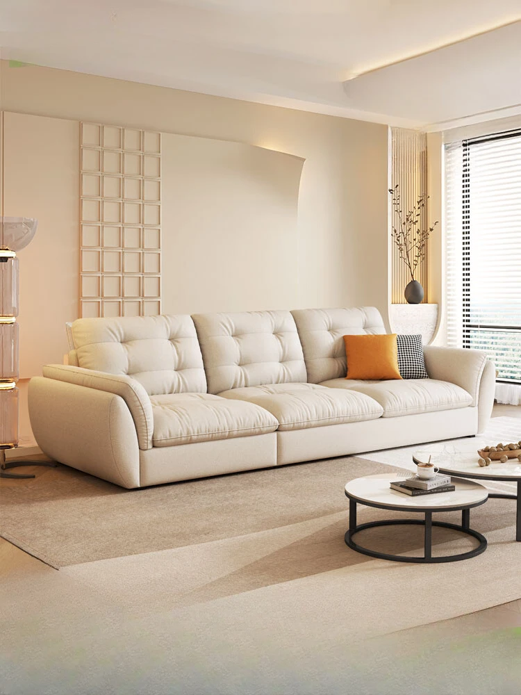 

Italian cream sofa living room Yunduo modern minimalist technology fabric sofa