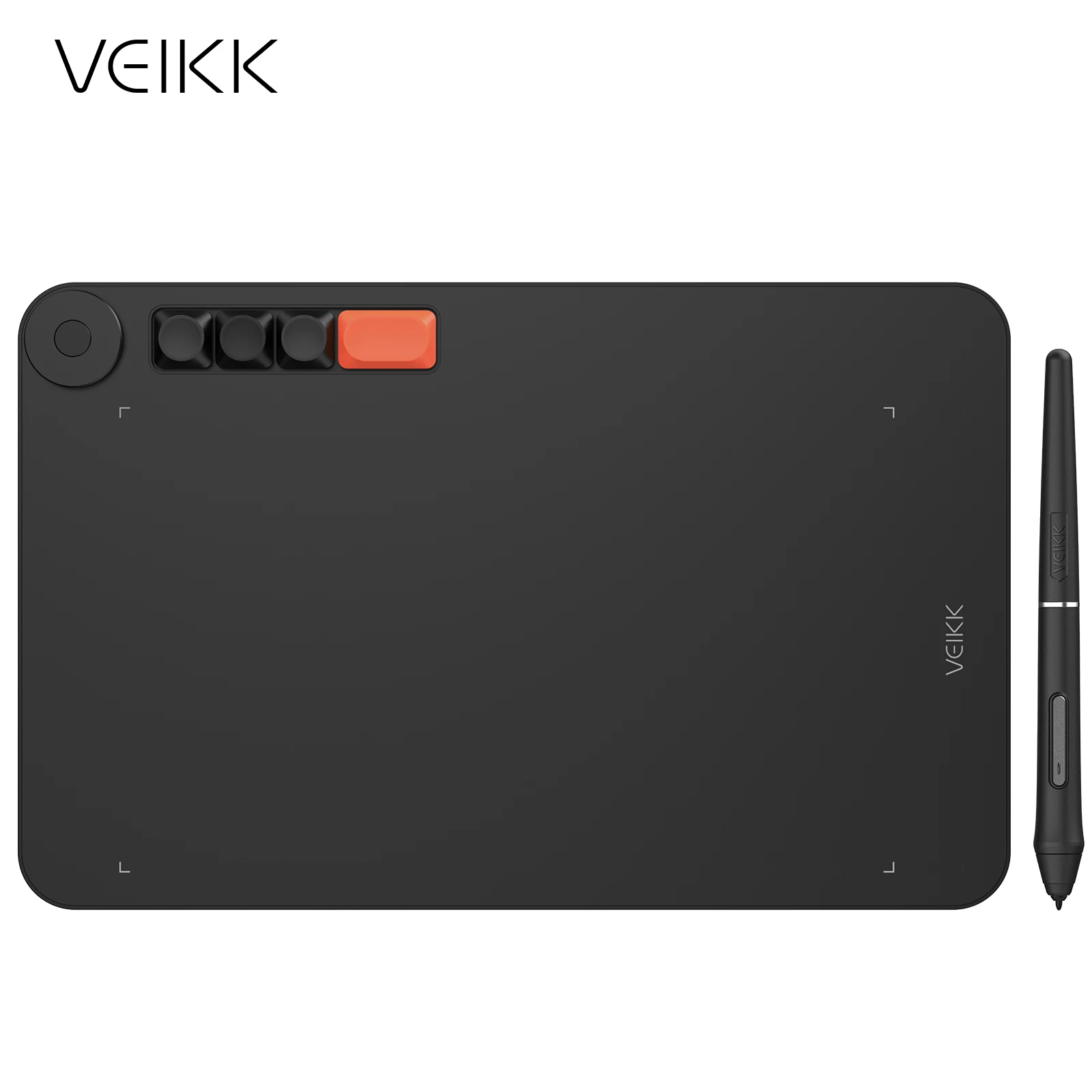 Veikk Voila l Desenho Tablet 10x Polegada Gráficos Digitais Tablet com Teclas de Teclado Faça Você Mesmo Caneta Tablet Suporte Android Windows Macos