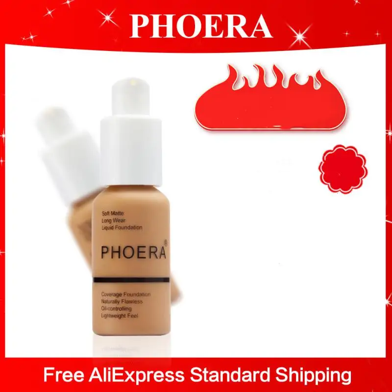 Face Foundation Cream Face Oil-control Make Up Base Matte Base Makeup Liquid Cosmetics 30ML TSLM1 PHOERA 2PCS/Lot liquid foundation,makeup cream,makeup cosmetics
