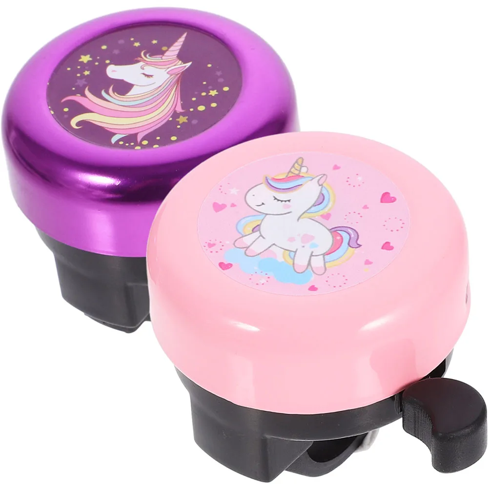 Bicycle Bell Bicycle Accessories 2 Pcs Clear Handlebar Bell for Kids Bike Classic Ring Cute Bells Warning Girl Child Ring Bell Safety Cycling Accessories