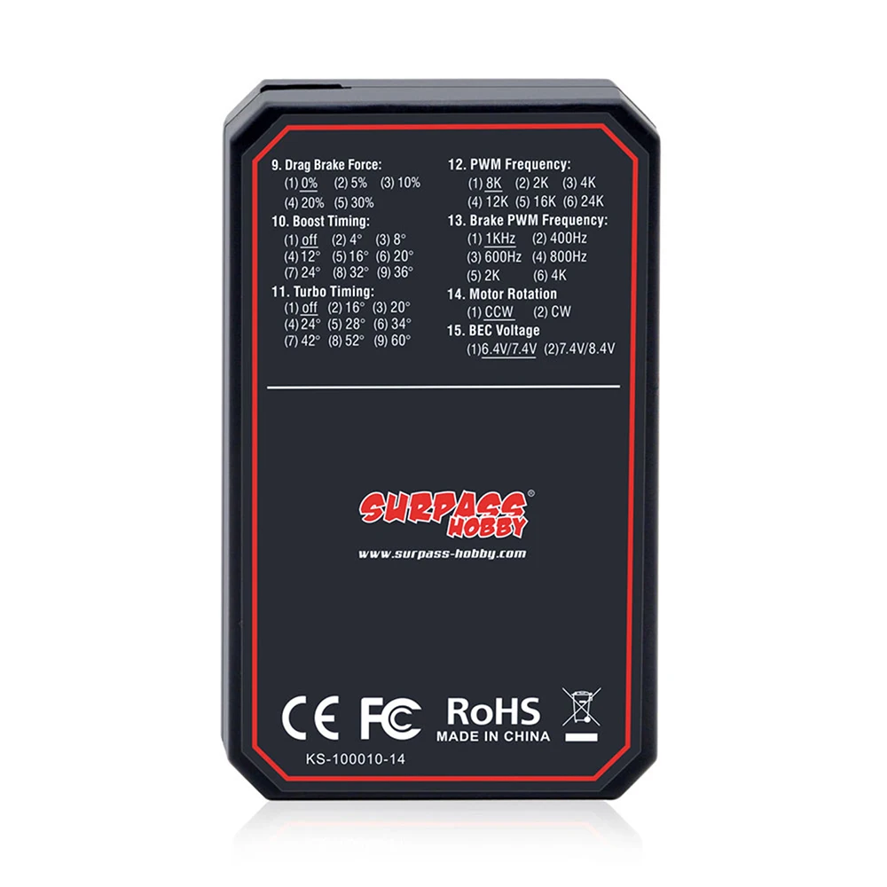 Carte programme ESC supersonique LED 45A/60A/80A/120A/150A pour voiture RC