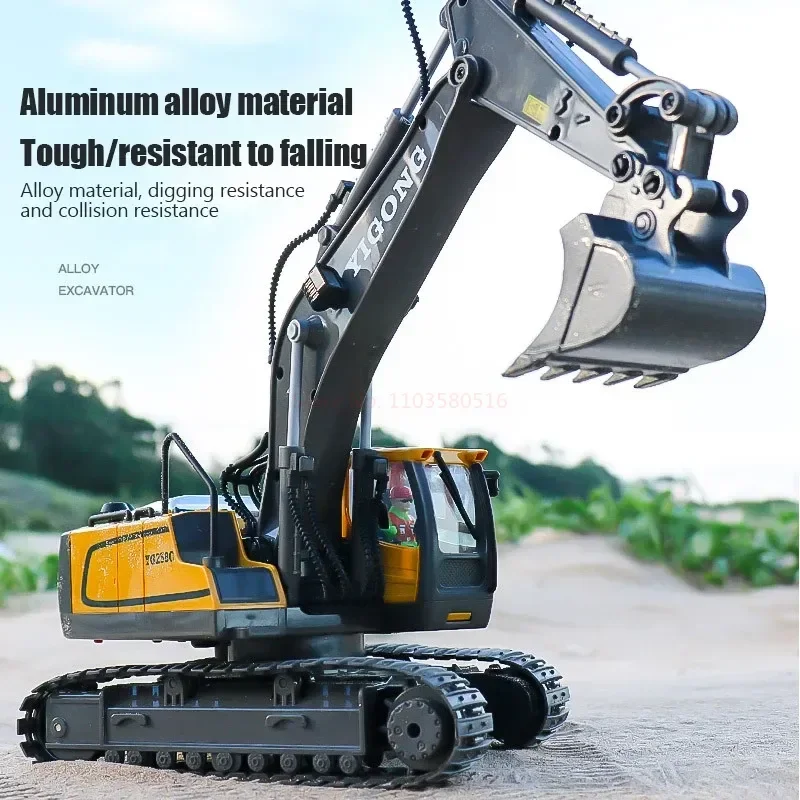 RC Construction Toy Yigong Kids Simulation 5/11 Channel Alloy Remote Control Excavator Toys