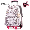 Trolley Schoolbag Kids Wheel School Backpack Removable Children School Bags For Girls With Wheels Kids Girls Luggage Book Bags 1