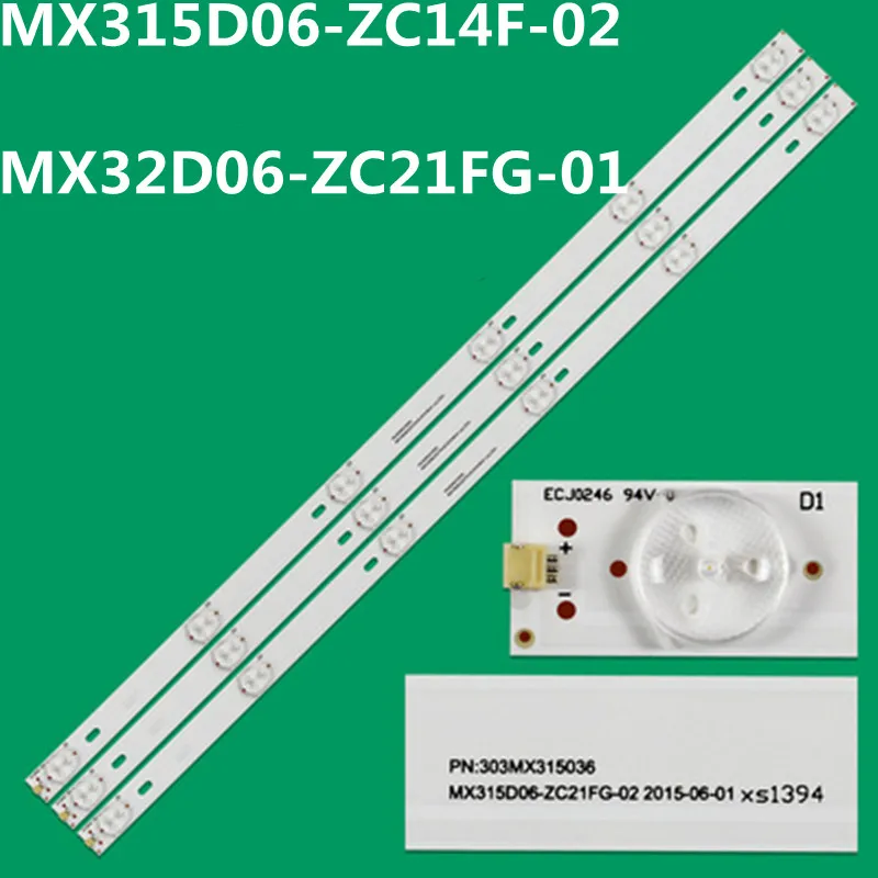 592MM 6LED(3V)  LED Backlight Strip For CF-32FA9 MX32D06-ZC21FG-01 MX315M09 MX315D06-ZC21FG-01 02 HD-32W5420 LSC320AN02
