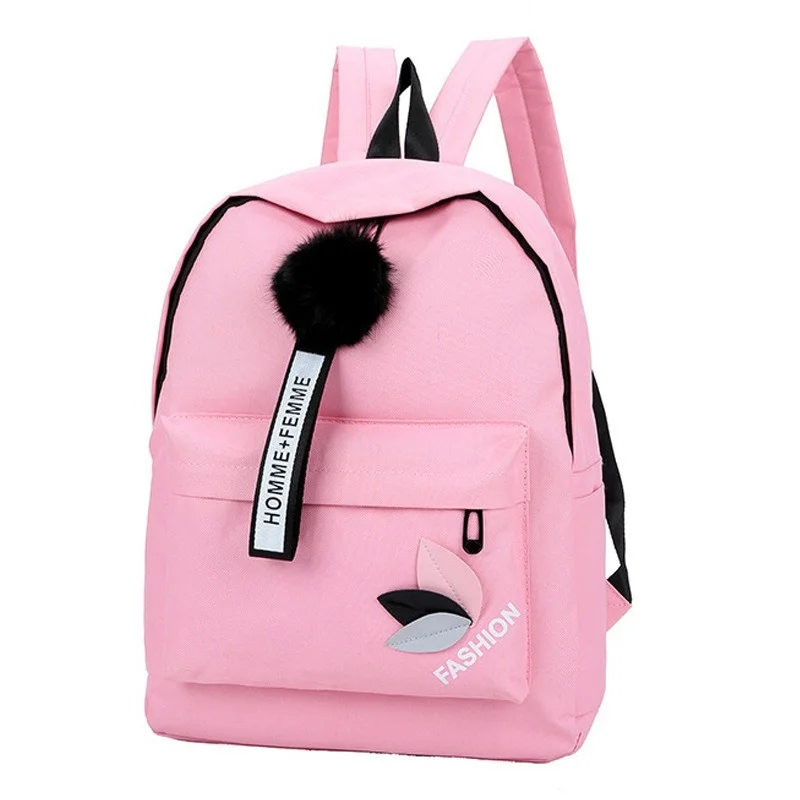 Backpack Korean Version of Printed Leaves Backpack Female School Bags