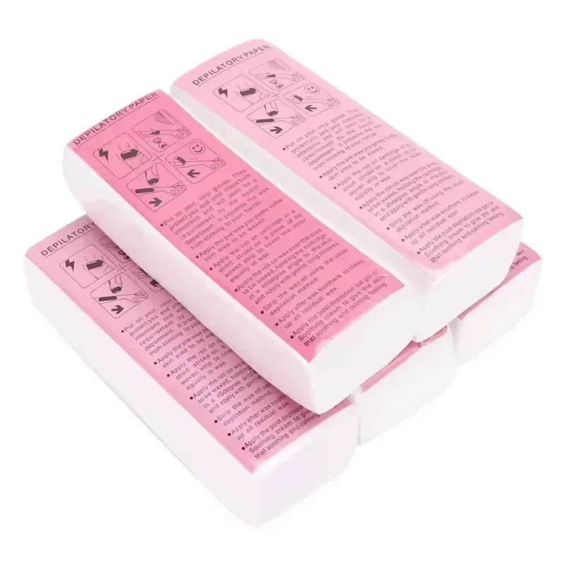 100pcs Women Men Hair Removal Wax Paper Nonwoven High Quality Body Leg Arm Hair Removal Epilator Wax Strip Paper Roll 5
