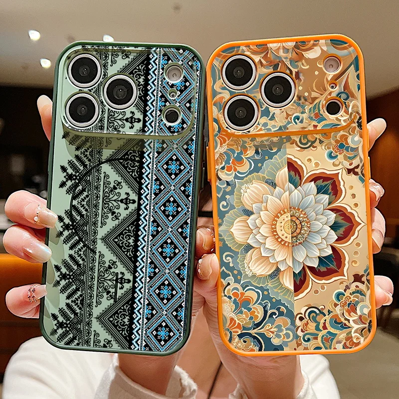 Vibrant Mandala Floral Magnetic Phone Case - Hybrid Matte Cover