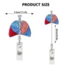 Creative Acrylic Heart Lung Brain Kidney Uterus Intestine Badge Reel Retractable Alligator Clip ID Card Holder for Nurse Doctor 2