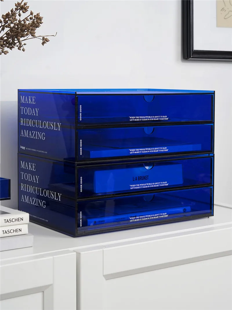 

Easygood Nordic desktop cosmetics storage box, stationery jewelry shelf, acrylic office drawer