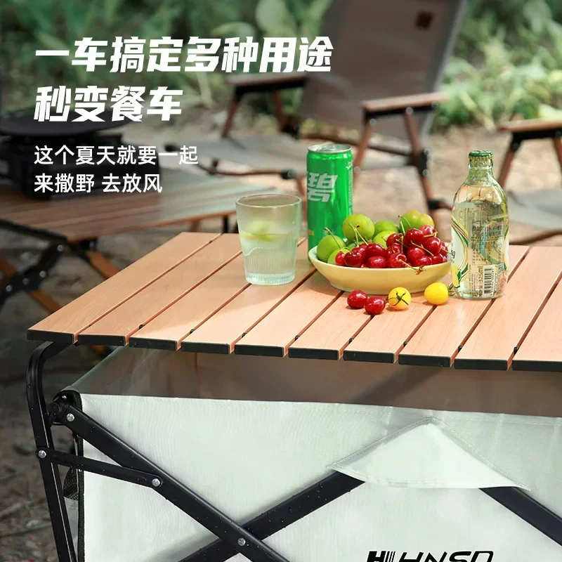 Durable Foldable Picnic Trolley Cart for Outdoor Camping Hiking