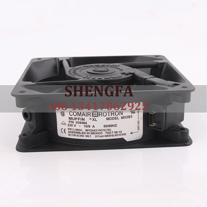 Фото COMAIR ROTRON MX3B3 Вентилятор охлаждения AC230V 10/09A DC EC 120X120X38MM 12CM 12038 двойной шарикоподшипник три лезвия 2 Клеммы №5